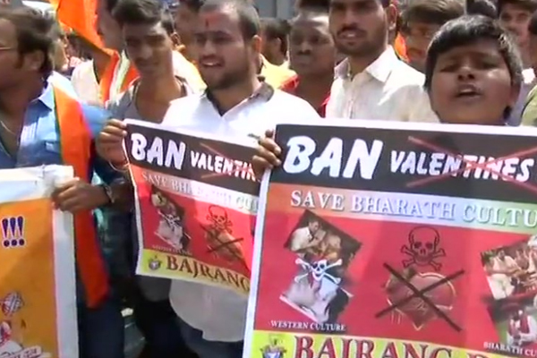 Valentines Day protest