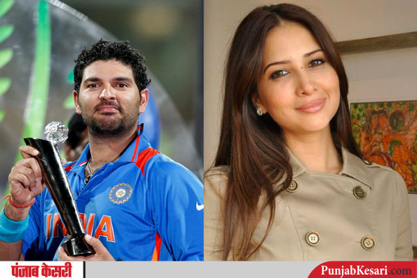 Yuvraj Singh and Kim Sharma