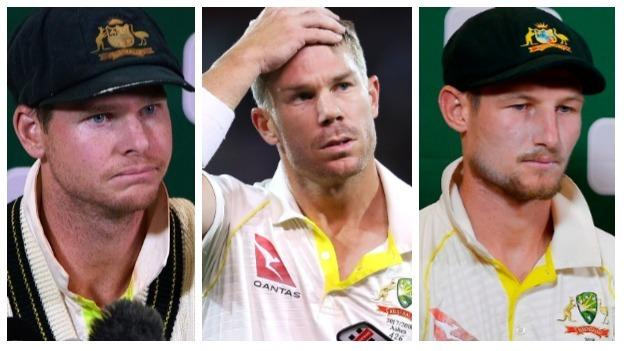David Warner, Steve Smith and Cameron Bancroft