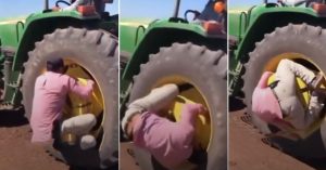 Tractor stunt video